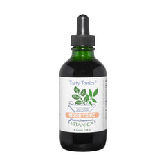 Vitanica Mood Tonic bottle front for daily mood support and peach flavor.