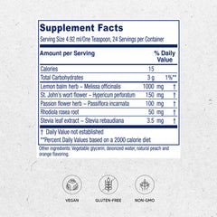 Vitanica Mood Tonic bottle side view showing the label and bottle shape.