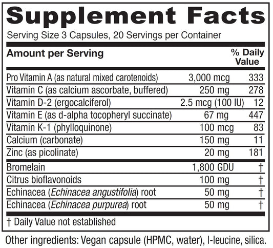 Vitanica Opti-Recovery capsules close-up highlight vegan capsules for post-surgery vitality.
