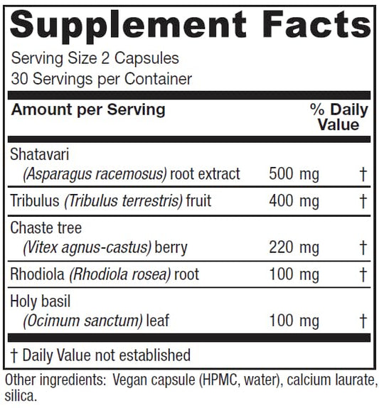 Close-up of vegan capsules indicating a non-GMO formula for adrenal support.