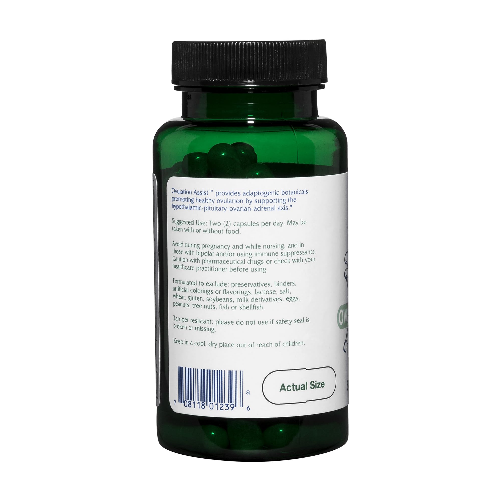 Vitanica Ovulation Assist Shatavari ingredient image suggests antioxidant and hormone-supportive potential