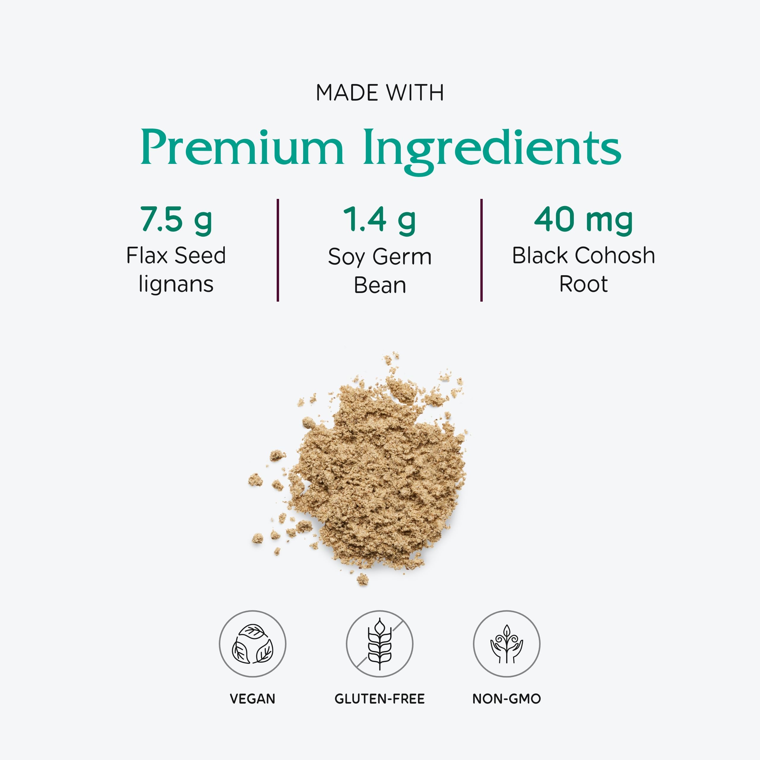Vitanica Phytoestrogen Herbal flax seeds for fiber and lignans