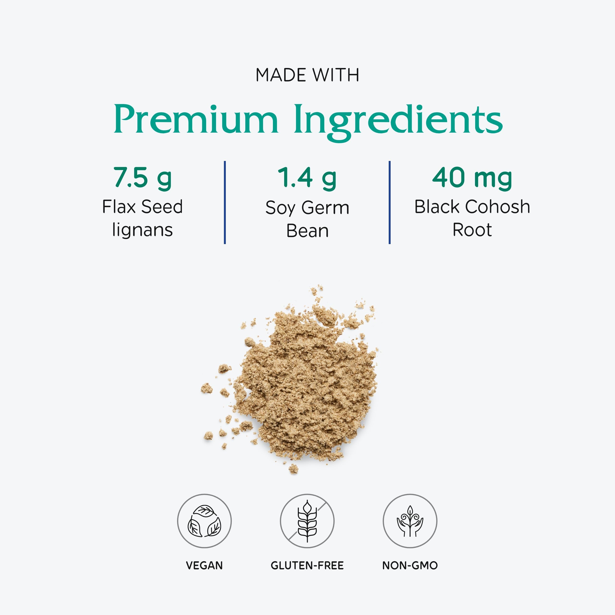 Vitanica Phytoestrogen powder dissolving in water for convenient intake