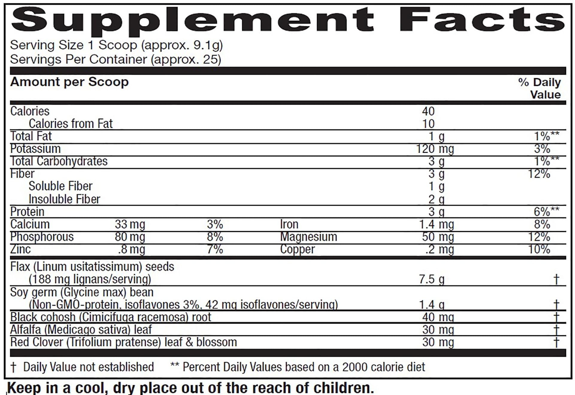Vitanica Phytoestrogen Herbal powder scoop ready to use