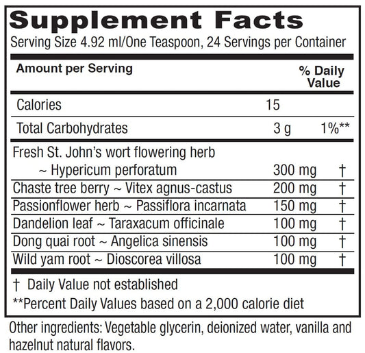 Vitanica PMS Tonic bottle pour illustrating easy daily use.