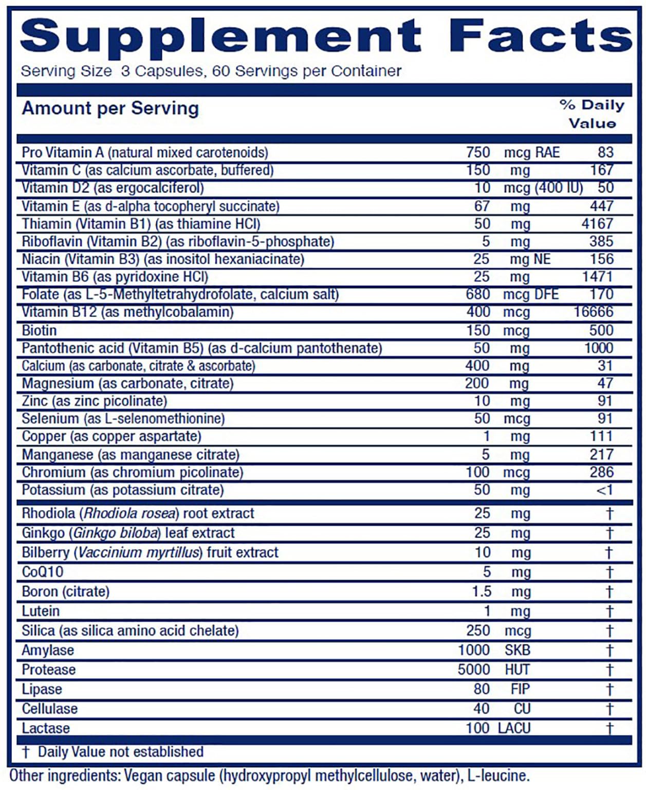 Close-up of Vitanica Senior Symmetry capsules highlighting premium nutrient forms.