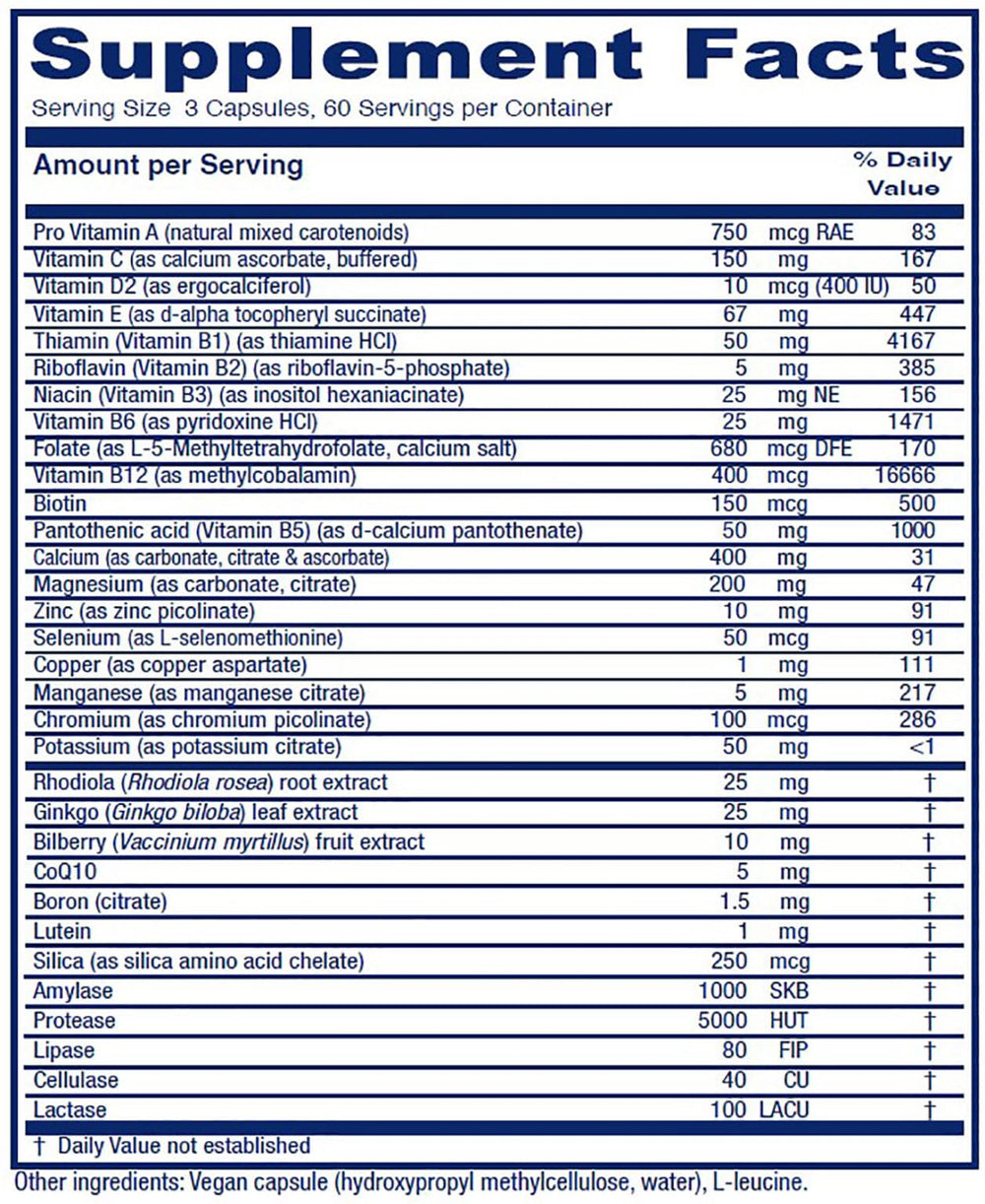 Close-up of Vitanica Senior Symmetry capsules highlighting premium nutrient forms.