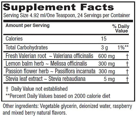 Vitanica Sleep Tonic label close-up highlights trusted formulation from Dr. Hudson.