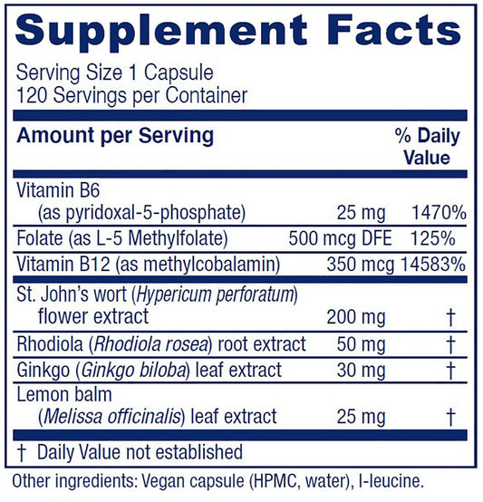 Vitanica Uplift capsules closeup showcases product form and mood support.