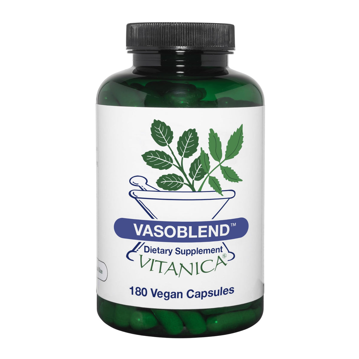 Vitanica VasoBlend bottle front view for cardiovascular support