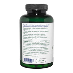 Closeup of Vitanica Vegan Symmetry capsules for plant-based wellness.