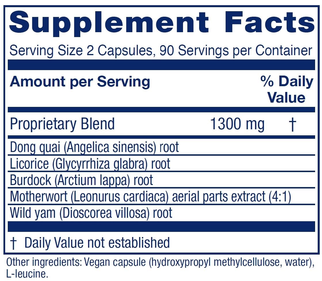 Vitanica Women's Phase II capsules shown, vegan formula for perimenopause support.
