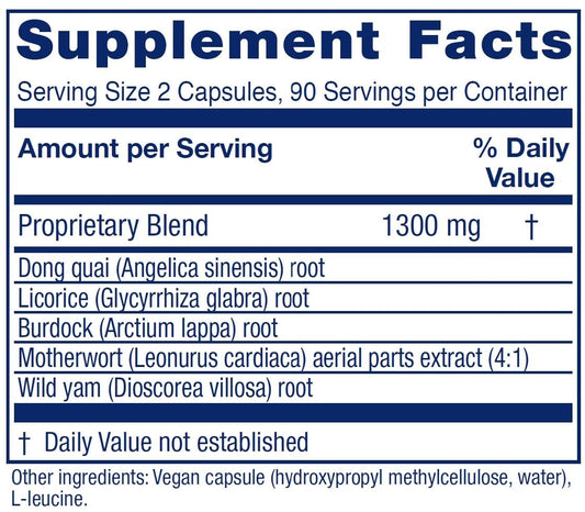 Vitanica Women's Phase II capsules shown, vegan formula for perimenopause support.