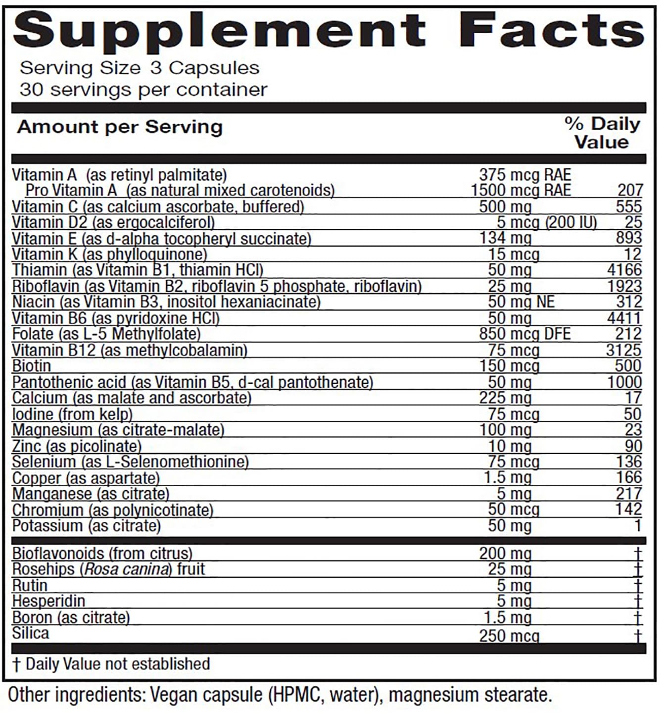 Vitanica Women's Symmetry bottle being poured for easy daily dosing