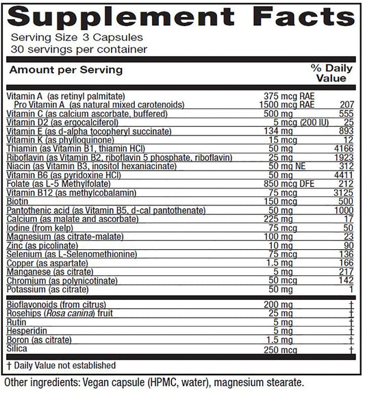 Vitanica Women's Symmetry bottle being poured for easy daily dosing