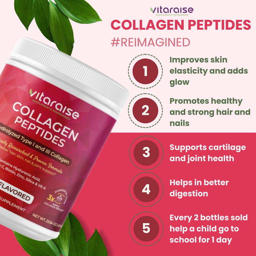Vitaraise Hydrolyzed Collagen Powder blends with coffee for daily wellness