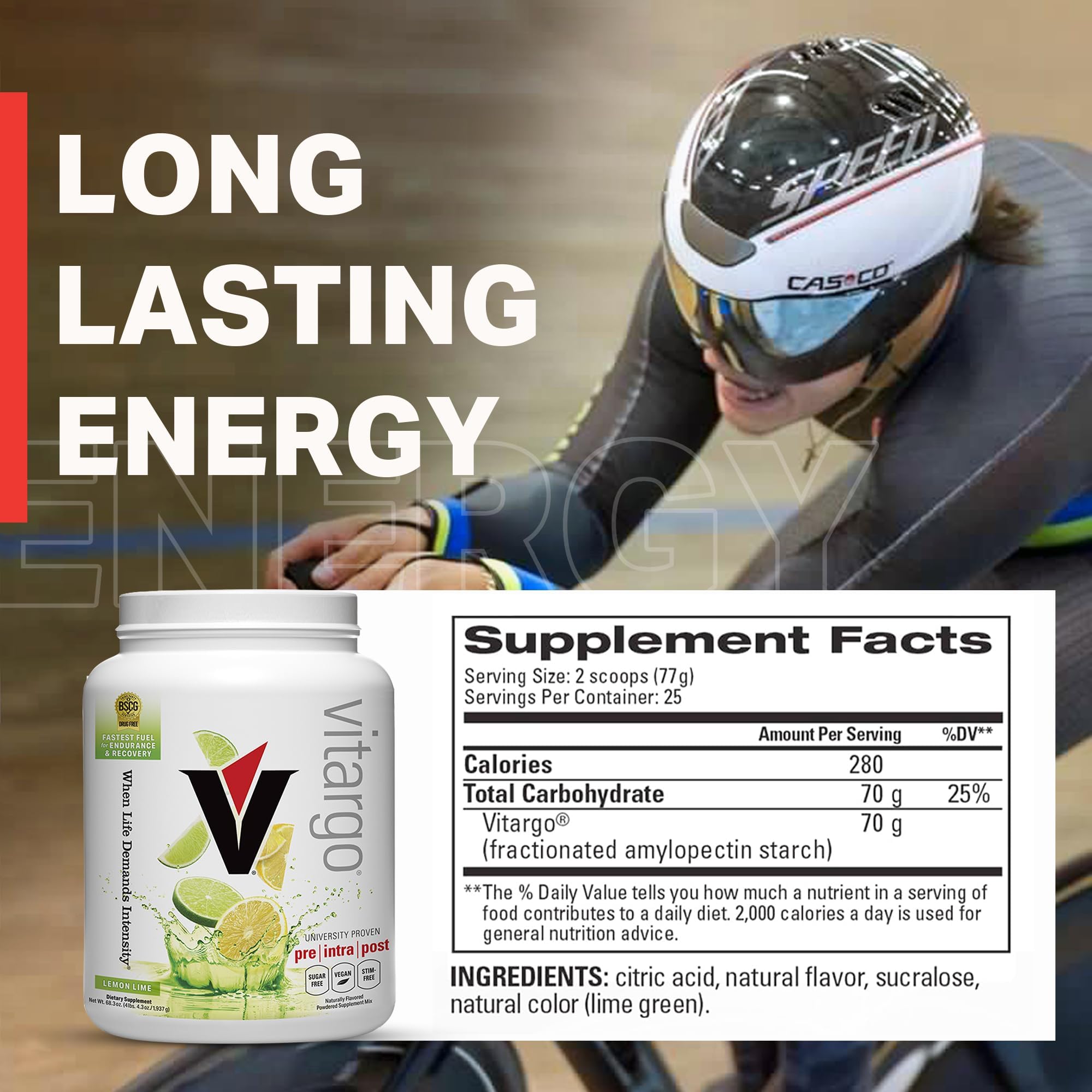 Athlete training scene with Vitargo to support endurance.