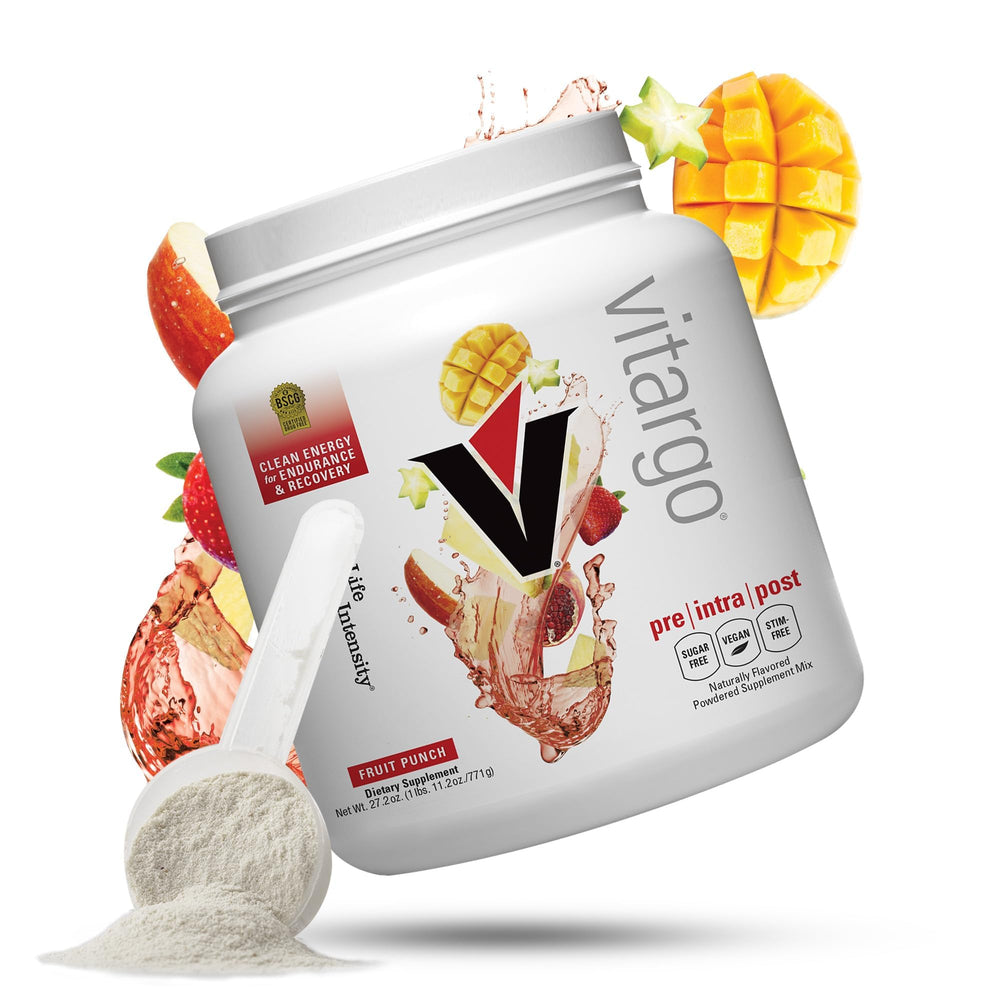 Vitargo Fruit Punch tub front for fast fueling during workouts