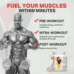 Vitargo shaking with water for quick energy during workouts.