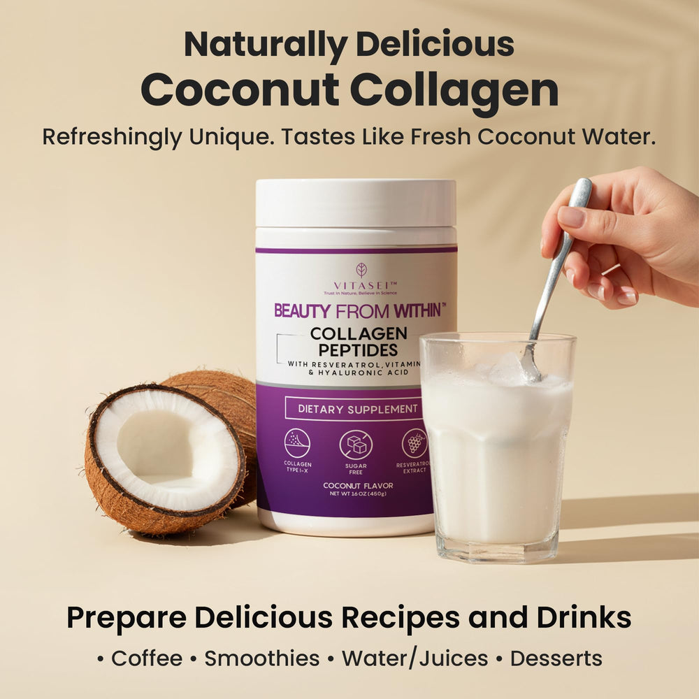 Collagen powder dissolves smoothly in hot or cold beverages.