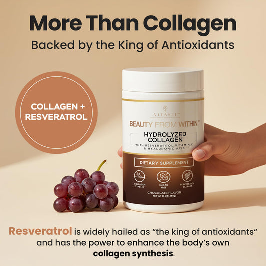 VITASEI collagen powder dissolving in coffee for a smooth morning ritual.