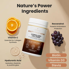 VITASEI collagen powder stirred into smoothie for daily nourishment.