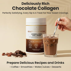 VITASEI collagen powder dissolving into tea for an easy wellness moment.