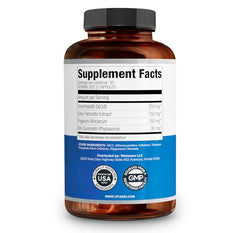 VITASEI Prostabionic capsules close-up, highlighting non-GMO, filler-free formula.