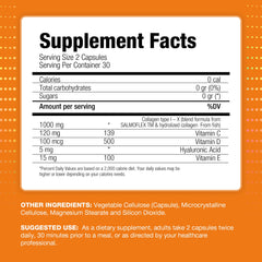 VITASEI Salmoflex label details highlighting ingredients and bottle size.