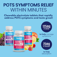 Vitassium FastChews fruit punch packaging shows sodium and potassium content.