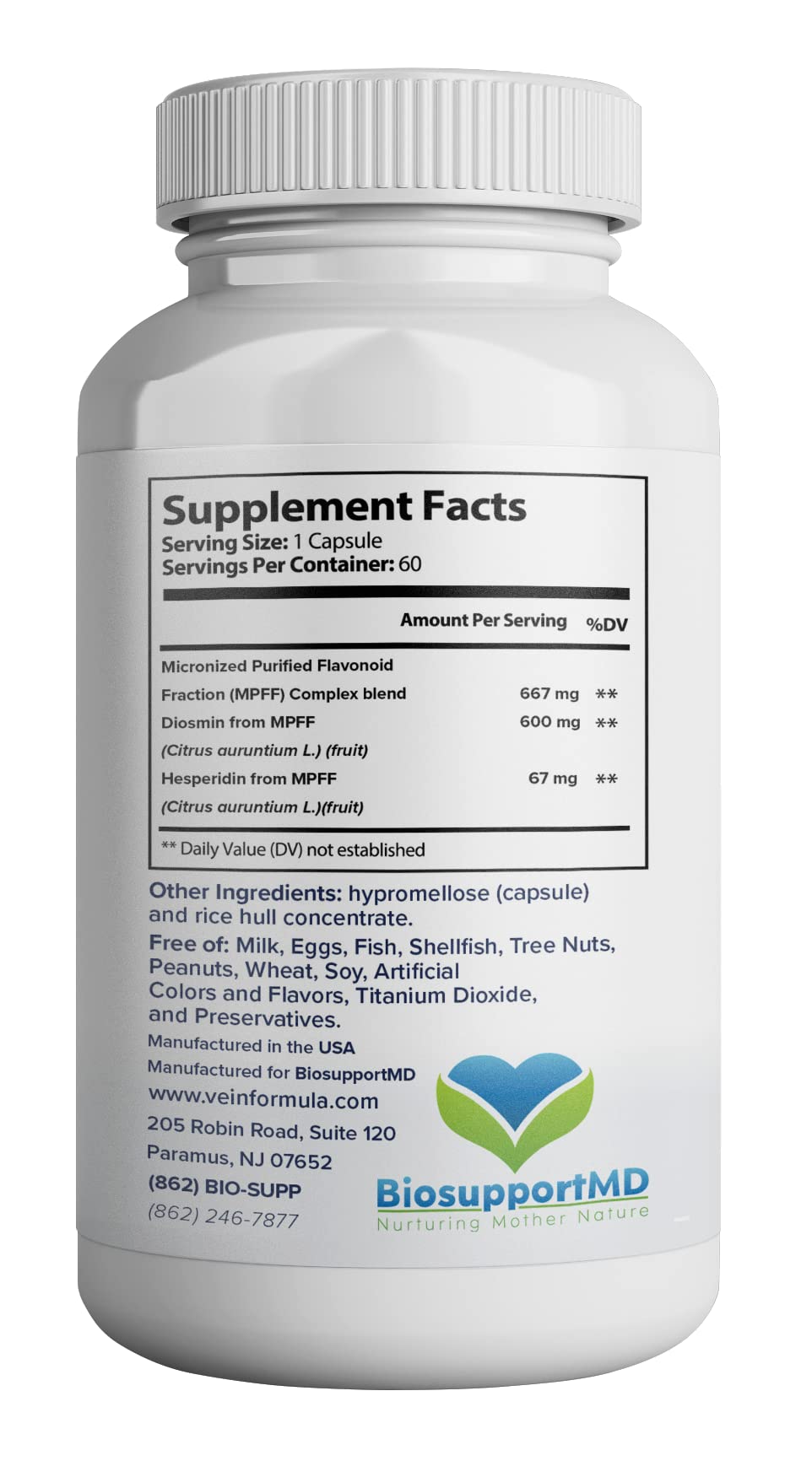 VitasupportMD capsules close-up highlighting micronized flavonoids for absorption