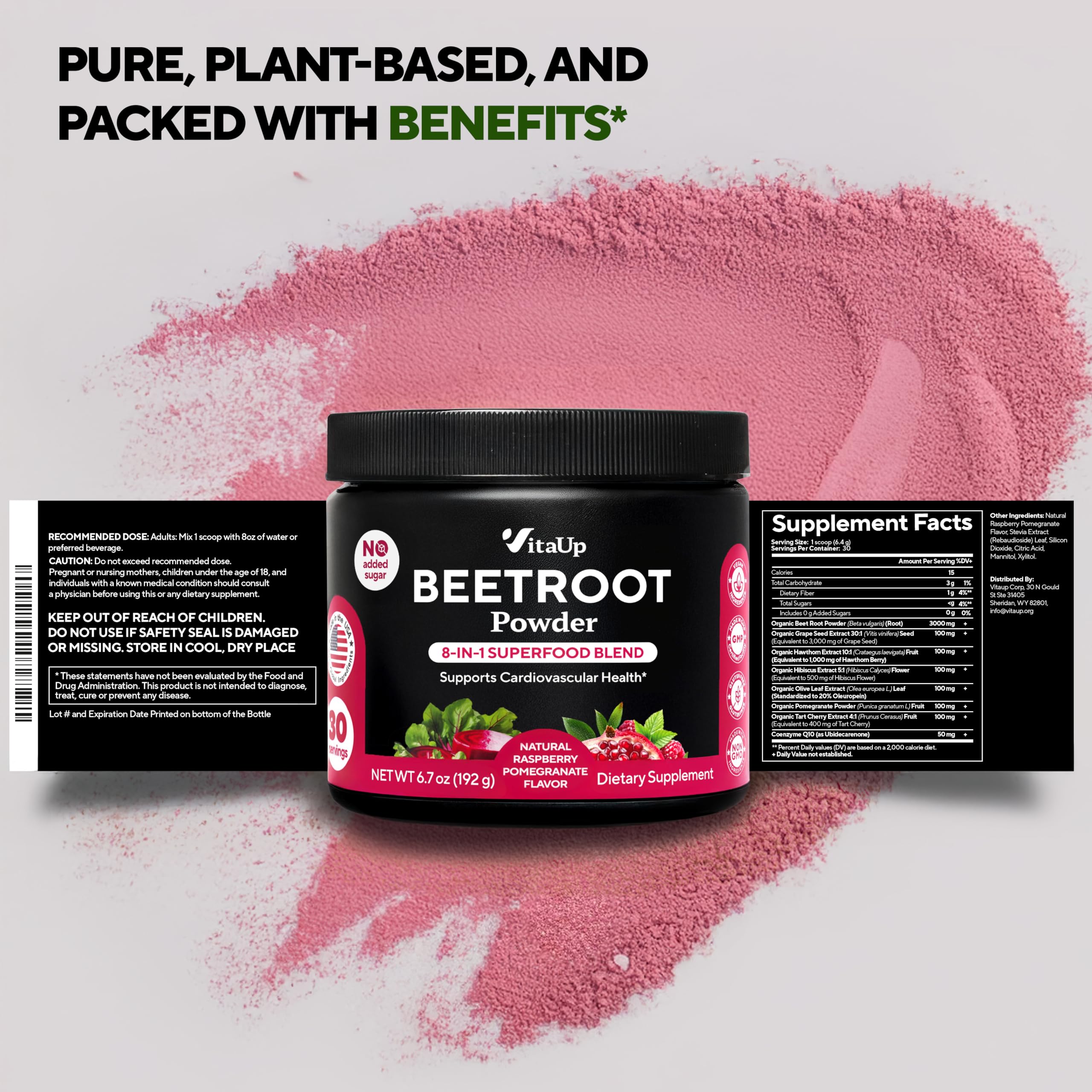 VitaUp Beet Root Powder 8in1 smoothie bowl showing versatile use