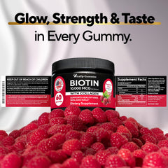 VitaUp Biotin Gummies on kitchen counter with healthy vibe.