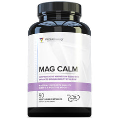 Vitauthority Mag Calm bottle closeup for gentle sleep support