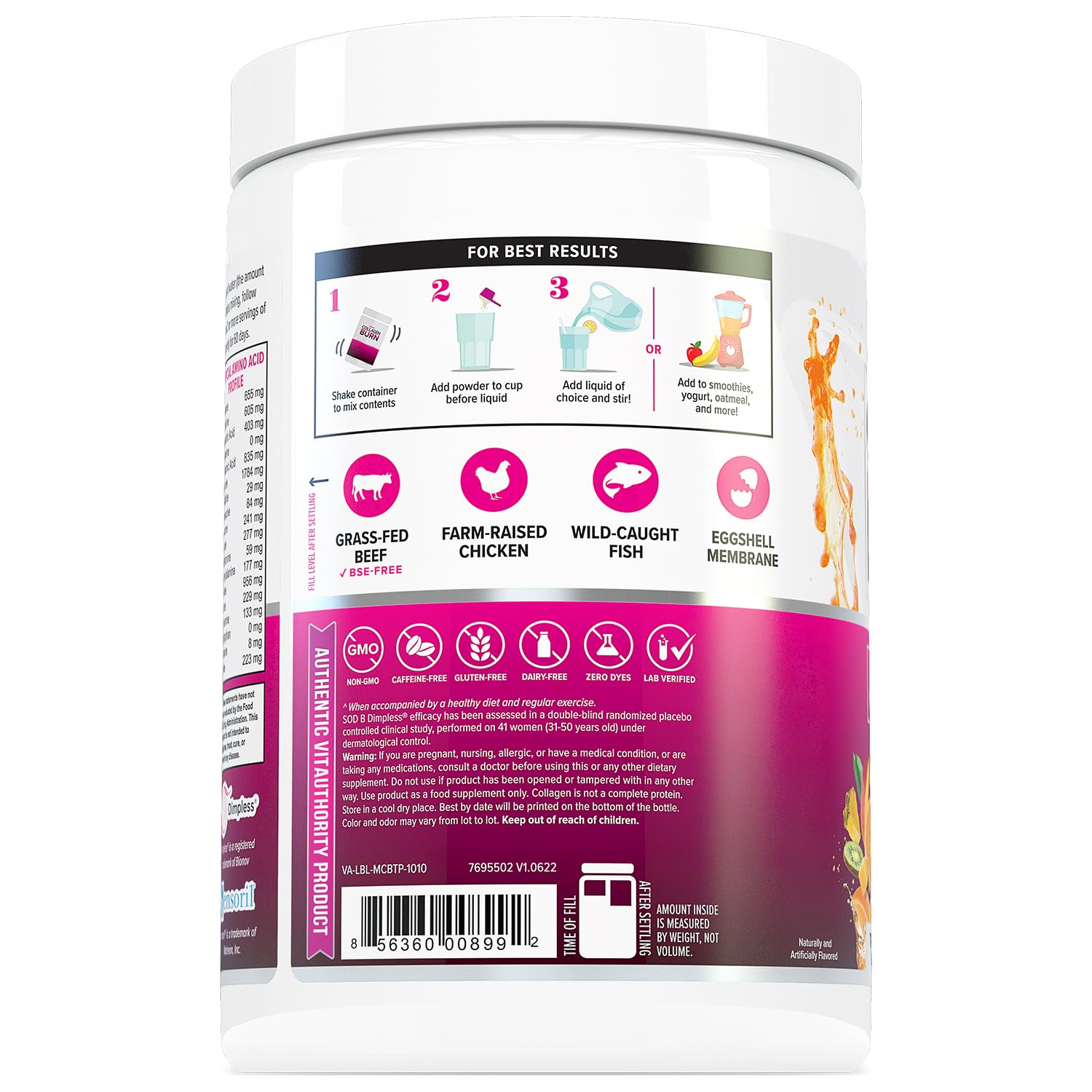 Vitauthority Multi Collagen Burn thermogenic blend suggesting metabolism support