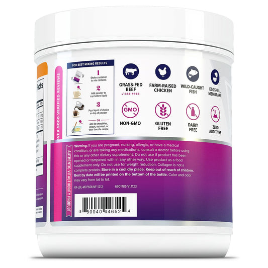 Vitauthority Multi Collagen Powder scoop featured, convenient measure for effortless daily servings.