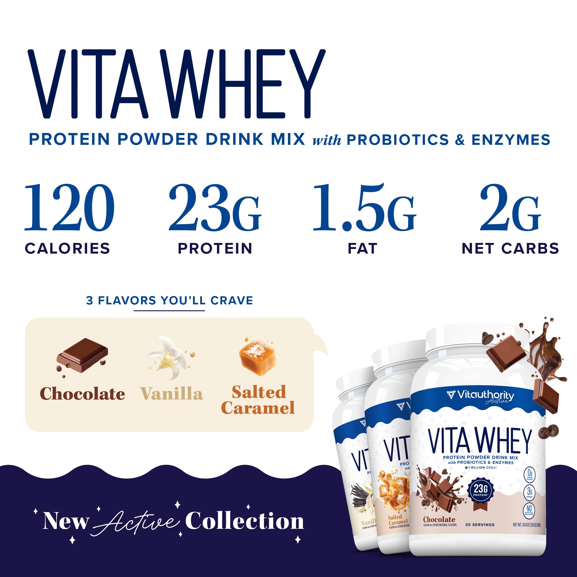 Close-up of Vitauthority label highlighting probiotics and enzymes for digestion-friendly nutrition