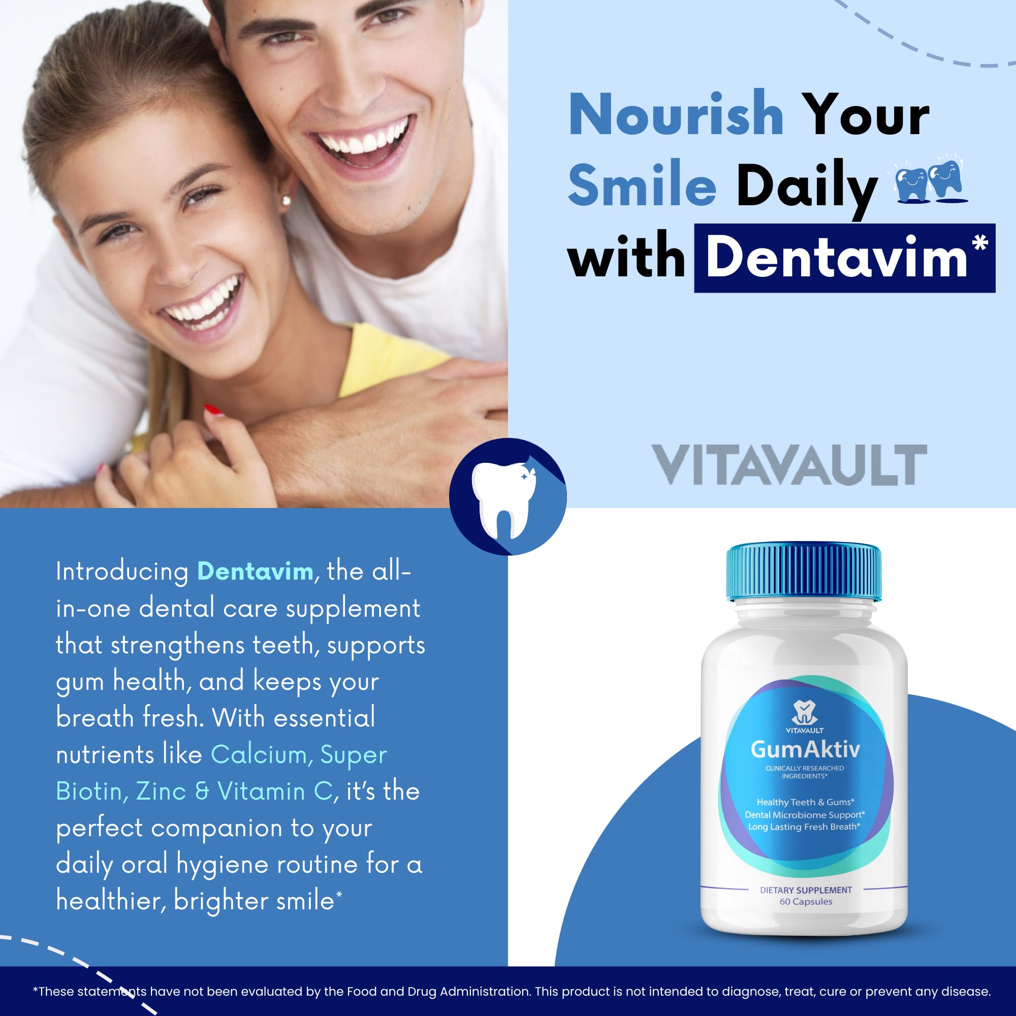 Vitavault GumAktiv daily use promotes overall oral protection.