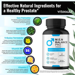 Travel-friendly Vitavault M.E.N Balance Pro capsules in a compact case