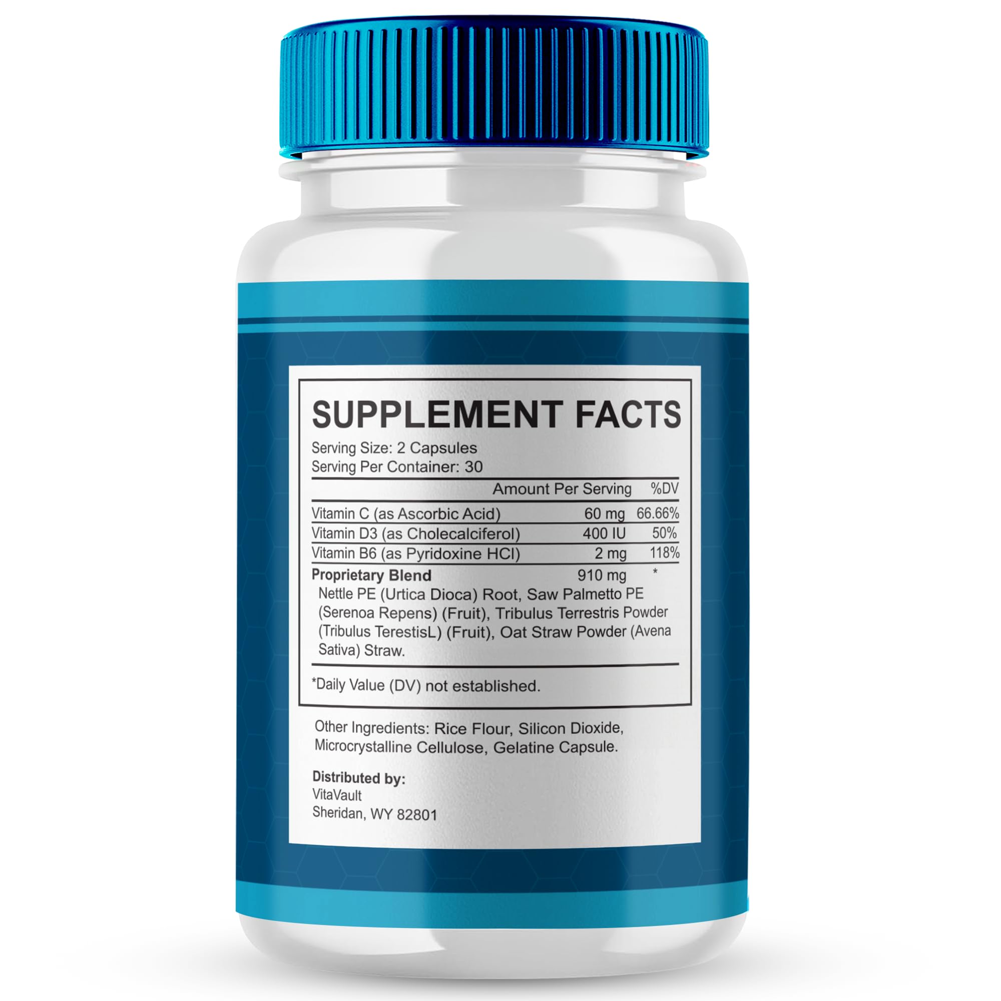 Vitavault Prostapure capsules pack with easy-to-swallow pills.