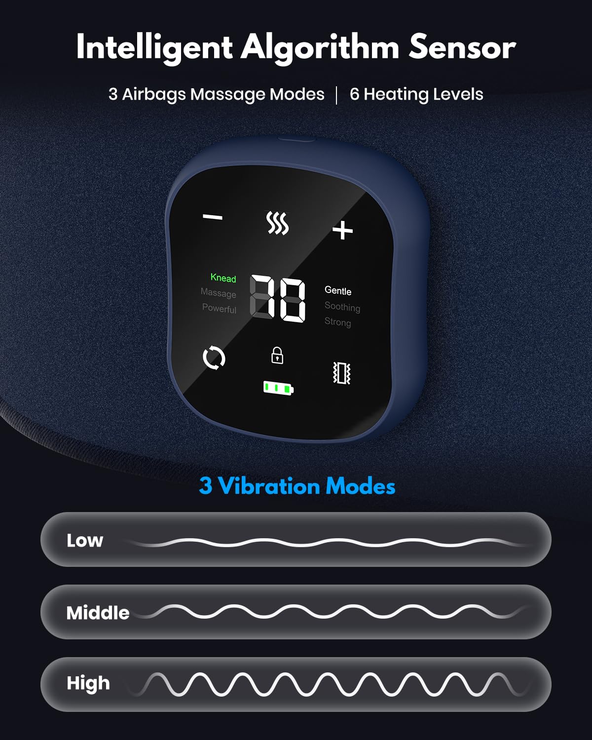 Vitavoco cordless massager with 3000 mAh battery in use