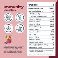 Vitawild immune booster serve showing easy mixing in a glass or bottle.