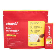 VitaWild Lemonade stick dissolving in water for refreshing hydration