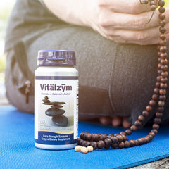 VITÄLZYM user engaging in light activity implying mobility benefits.