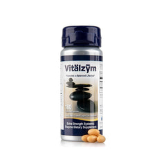Vitalzym bottle with soft gel capsules for daily support