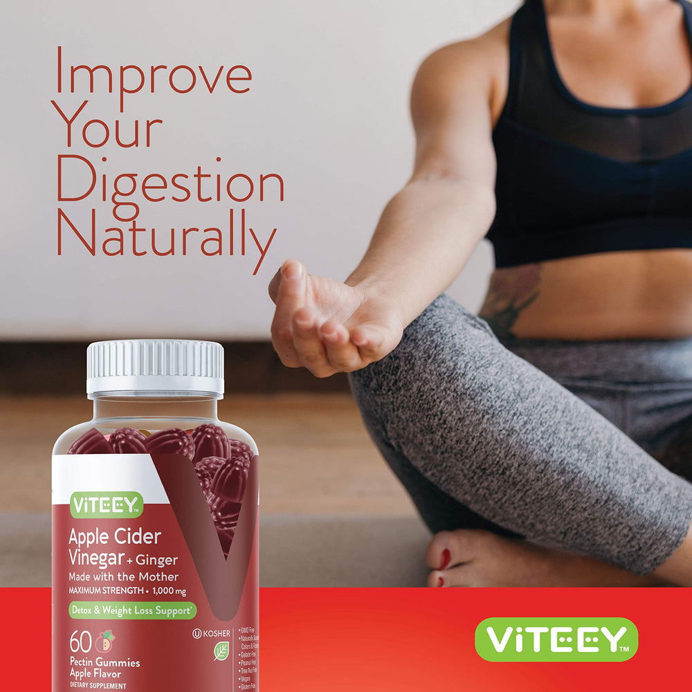 Viteey ACV gummies on kitchen counter for busy lifestyle