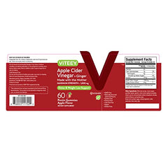 Viteey ACV gummies nutrition panel visible for informed choice