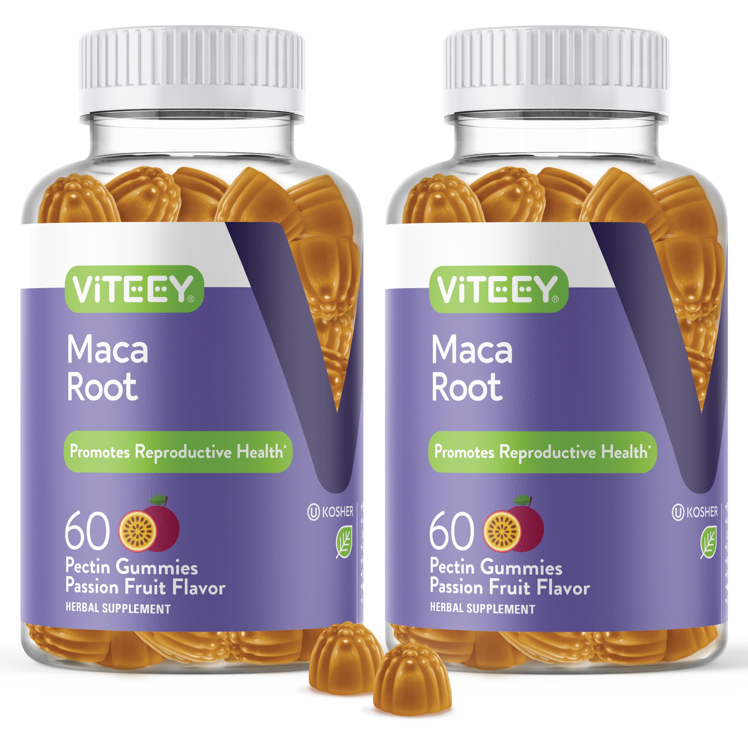Viteey Black Maca Root Gummies bottle for on-the-go daily energy support.