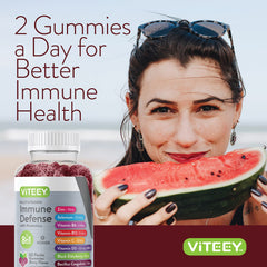 Viteey gluten-free non-GMO certifications label on the bottle