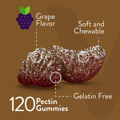 Two gummies serving guidance shown by the product visuals.